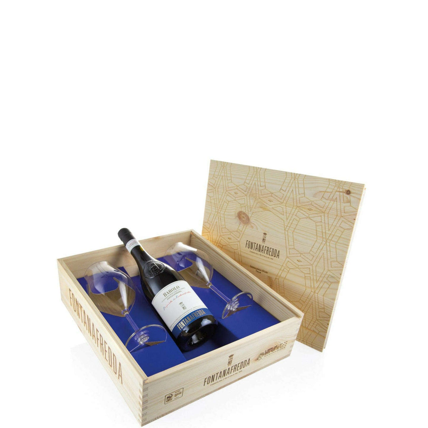 Vino Barolo Fontanafredda + 2 Bicchieri