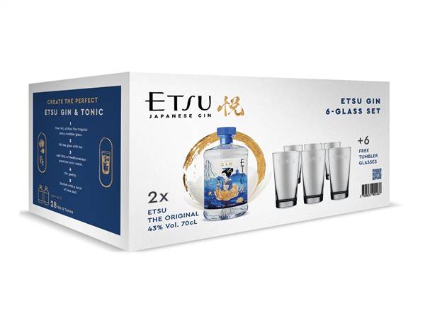 GIN ETSU GIFT BOX 2 BOTT + 6 BICCHIERI