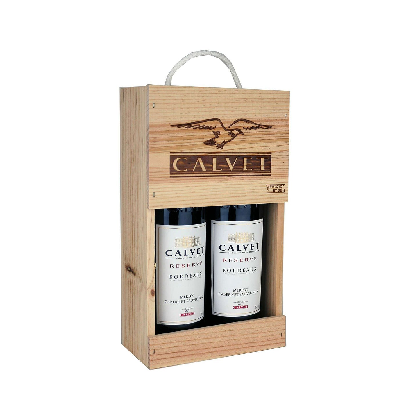 Cassetta 2 Bott. Calvet Cotes Du Rhone