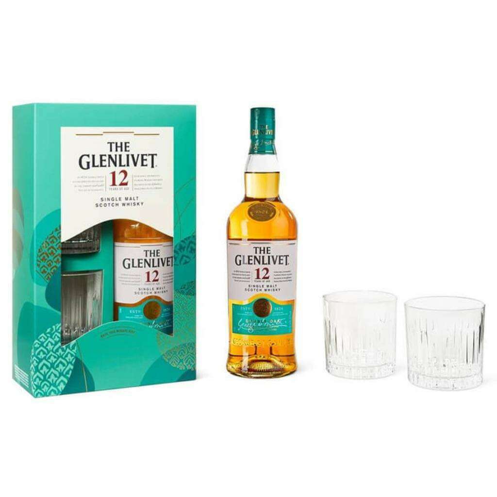 Whisky Glenlivet 12 Years Conf + Bicch.