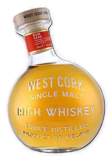 WHISKY WEST CORK RUM CASK IRISH CL 70