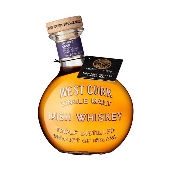 WHISKY WEST CORK SHERRY IRISH CL.70
