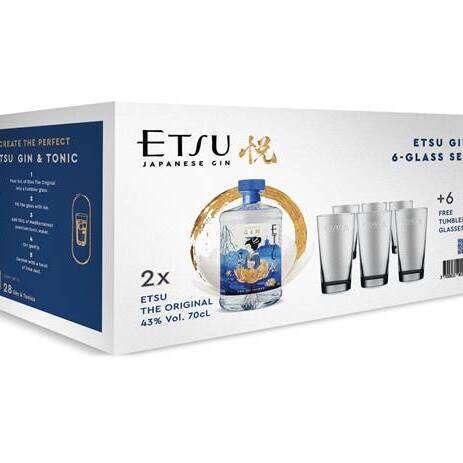 GIN ETSU GIFT BOX 2 BOTT + 6 BICCHIERI